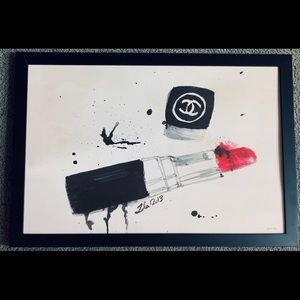 Oliver Gal Chanel Lipstick Wall Art